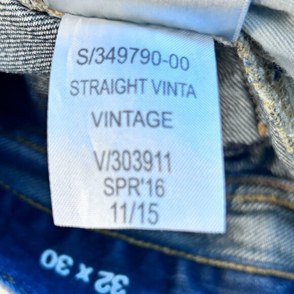 GAP Men's 1969 Standard Straight Blue Jeans 32x30 | Y2K | Preppy 100% Cotton - Picture 8 of 11